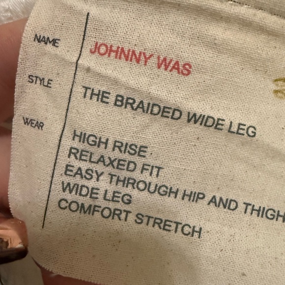 Johnny Was THE BRAIDED WIDE LEG JEAN White‎ 30 - Picture 9 of 9